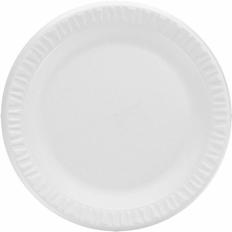 Dart Concorde 9" Nonlaminated Foam Plates - 125.0 / Bag - Disposable - 9" Diameter - Foam Body - Round - 4 / Carton