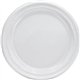 Dart Famous Service 9" Impact Plastic Plates - 125 / Bag - White - Glossy - Polystyrene, Foam, Plastic Body - 4 / Carton