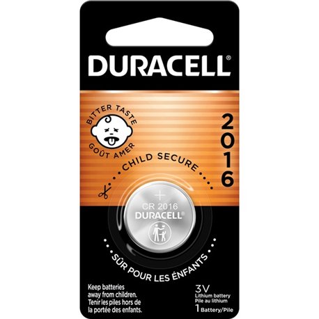 Duracell 2016 Lithium Coin Batteries - For Glucose Monitor, Electronic Device, Security Device, Health/Fitness Monitoring Equipm