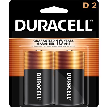 Duracell D Size Alkaline Battery - For Multipurpose - D - 2 / Pack