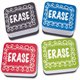 Ashley Chalk Design Mini Whiteboard Eraser - 2" Width x 1.25" Length - Lightweight, Comfortable Grip - Multicolor - 10 / Pack