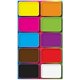 Ashley Colors Design Mini Whiteboard Eraser - 2" Width x 1.50" Length - Lightweight, Comfortable Grip - Multicolor - 10 / Pack