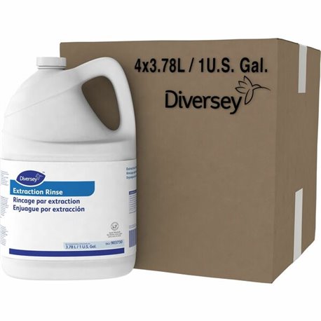 Diversey Extraction Rinse - 128 fl oz (4 quart) - Fruity Floral Scent - 4 / Carton - Versatile, Strong - Clear