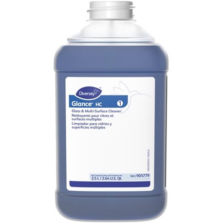 Diversey Glance HC Glass/MultiSurface Cleaner - Concentrate - 84.5 fl oz (2.6 quart) - Ammonia ScentBottle - 1 Each - Non-streak