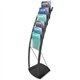Deflecto Contemporary Floor Display - 6 Compartment(s) - Compartment Size 1.45" - 49" Height x 13" Width x 16.5" DepthFloor - Bl