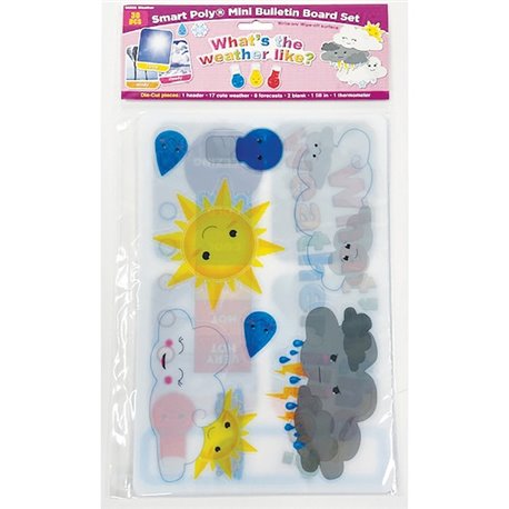 Ashley Smart Poly Weather Mini Bulletin Set - Theme/Subject: Fun - Skill Learning: Weather, Season, Month, Day, Week - 1 Each