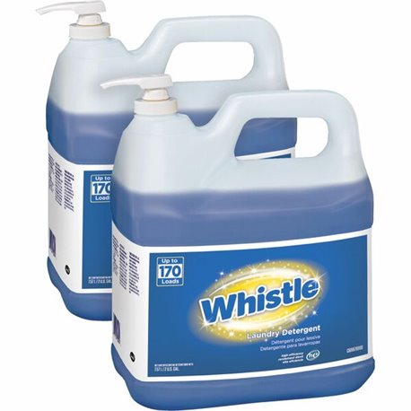 Diversey Whistle Laundry Detergent - Concentrate - 256 fl oz (8 quart) - Floral Scent - 2 / Carton - Blue