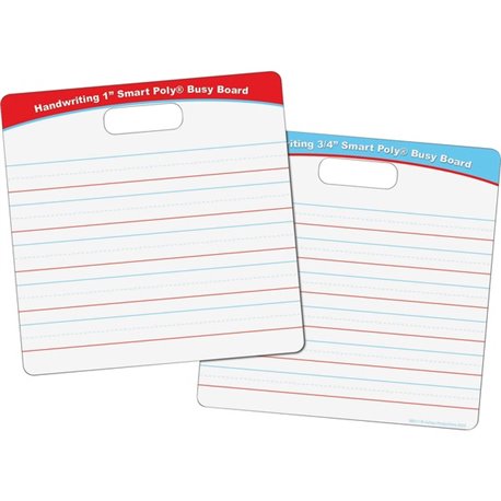 Ashley Handwriting Smart Poly Busy Board - 10.8" (0.9 ft) Width x 10.8" (0.9 ft) Height - Poly-coated Cardboard Surface - Square