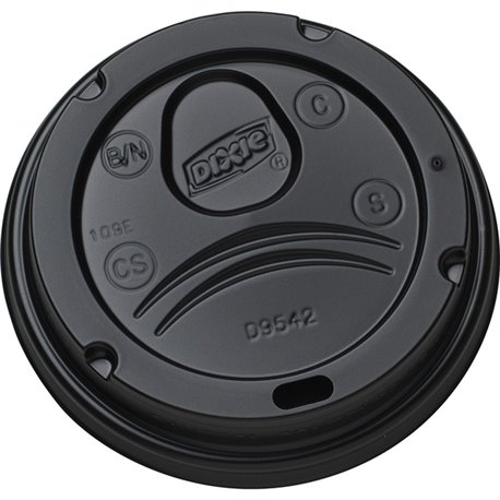 Dixie Hot Cup Lid - Dome - 10 / Carton - 100 Per Pack - Black