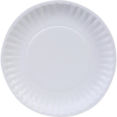 Dixie Basic 6" Lightweight Paper Plates by GP Pro - Microwave Safe - 6" Diameter - White - Paper Body - 100 / Pack