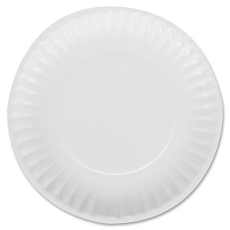 Dixie Basic 6" Lightweight Paper Plates by GP Pro - 100 / Pack - Microwave Safe - 6" Diameter - White - Paper Body - 12 / Carton