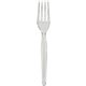 Dixie Heavyweight Plastic Cutlery - 1000/Carton - Fork - 1 x Fork - Breakroom - Disposable - Clear