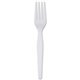 Dixie Heavyweight Disposable Forks by GP Pro - 1000/Carton - White