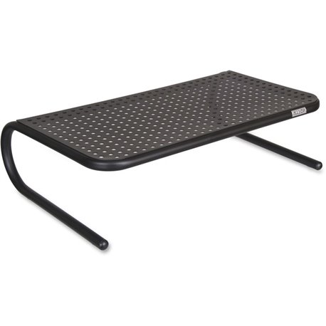 Allsop Large Metal Monitor Stand - 5.3" Height x 18.5" Width x 12.3" Depth - Powder Coated - Metal, Steel - Black