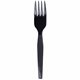 Dixie Medium-Weight Disposable Plastic Forks by GP Pro - 1000/Carton - Black