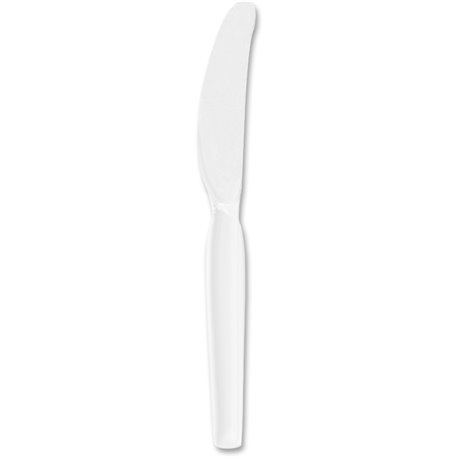 Dixie Heavyweight Disposable Knives Grab-N-Go by GP Pro - 100 / Box - 10/Carton - Knife - 1000 x Knife - White