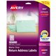 Avery Easy Peel Return Address Labels - 1/2" Width x 1 3/4" Length - Permanent Adhesive - Rectangle - Laser - Clear - Film - 80 