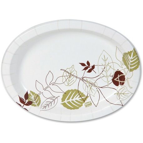 Dixie Ultra Pathways 11" Heavyweight Paper Platters by GP Pro - 125 / Pack - Pathways - Disposable - Microwave Safe - 11" Diamet