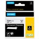 Dymo Rhino Permanent Poly Labels - 1/2" Width - Permanent Adhesive - Thermal Transfer - White, Black - Polyester - 1 Each - Easy