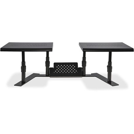 Allsop Metal Art ErgoTwin Height Adjustable Dual Monitor Stand - (31883) - 20 lb Load Capacity - 8.4" Height x 32" Width x 14" D