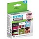 Dymo LabelWriter Labels - 1" Width x 2 1/8" Length - Permanent Adhesive - Thermal Transfer - White - Plastic, Polypropylene - 16