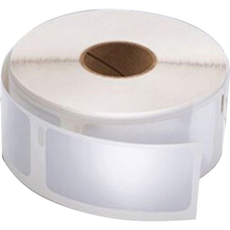 Dymo LabelWriter Labels - 1" Height x 2 1/8" Width - Rectangle - White - 500 / Roll - 6 / Pack