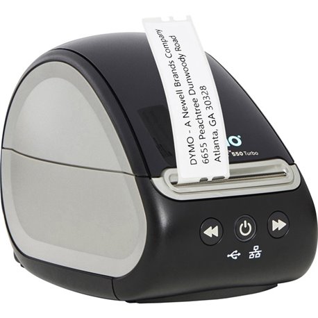 Dymo LabelWriter 550 Direct Thermal Printer - Monochrome - Label Print - Ethernet - USB - USB Host - Black - 2.20" Print Width -