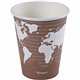 Eco-Products 8 oz World Art Hot Beverage Cups - 50 / Pack - 20 / Carton - Multi - Paper, Resin - Hot Drink