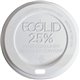 Eco-Products Evolution World Hot Cup Lids - Polystyrene - 1000 / Carton - White