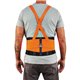 Ergodyne ProFlex 100HV Economy Hi-Vis Back Brace - 25" Waist Size - Orange - Rubber, Polypropylene, Spandex - 1 Each