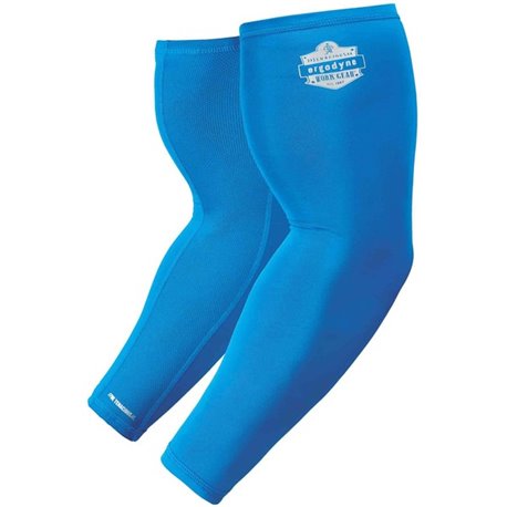 Chill-Its 6690 Cooling Arm Sleeves - 16.90" Length - Blue - Fabric - Durable, Comfortable, UV Protection, Abrasion Resistant, Mo