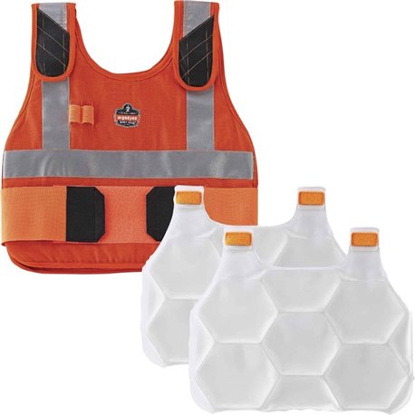 Chill-Its 6215 Safety Vest - Recommended for: Indoor, Outdoor, Pulp & Paper, Motorcycle, Biking - Large/Extra Large Size - 52" C