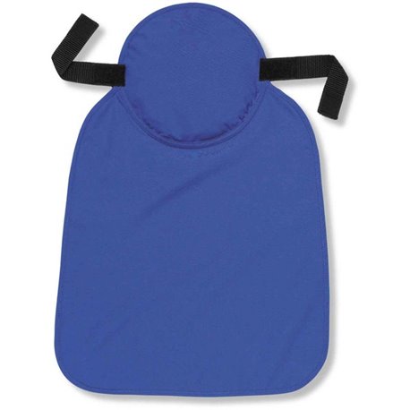 Chill-Its 6717 Evaporative Cooling Hard Hat Pad w/ Neck Shade - 0.5" Width x 9.5" Height x 7" Length - 24 / Carton - Solid Blue 