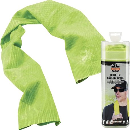 Chill-Its Evaporative Cooling Towel - 1 Each - High Visibility Lime