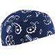 Chill-Its 6630 Navy Western Skull Cap - Terry Cloth - Fabric, Elastic - Navy Western