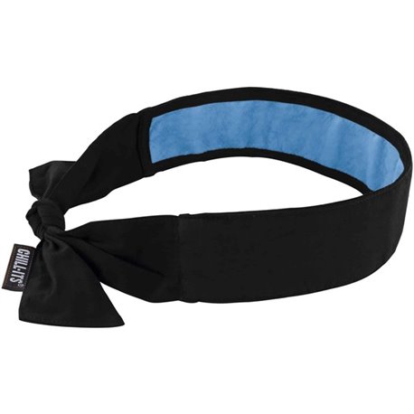 Chill-Its 6700CT Cooling Bandana - 6 / Carton - Black - Cotton