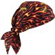 Chill-Its 6710CT Evaporative Cooling Bandana Triangle Hat - 0.5" Width x 9.5" Height x 7" Length - 6 / Carton - Flame - Polyviny