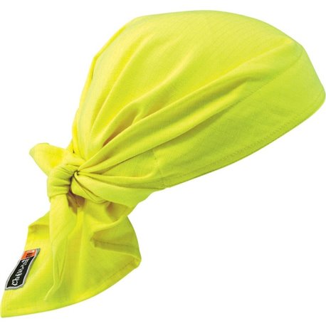 Chill-Its 6710FR Evaporative FR Cooling Triangle Hat - 5" Width x 9.5" Height x 7" Length - 6 / Carton - Lime - Cotton, Fabric, 