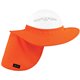 Chill-Its 6660 Hard Hat Brim + Neck Shade - 0.4" Width x 14.1" Height x 16.8" Length - 1 Each - Orange - Elastic, Plastic, Polye