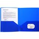 Business Source Letter Portfolio - 8 1/2" x 11" - 30 Sheet Capacity - 2 Pocket(s) - Blue - 1 Each