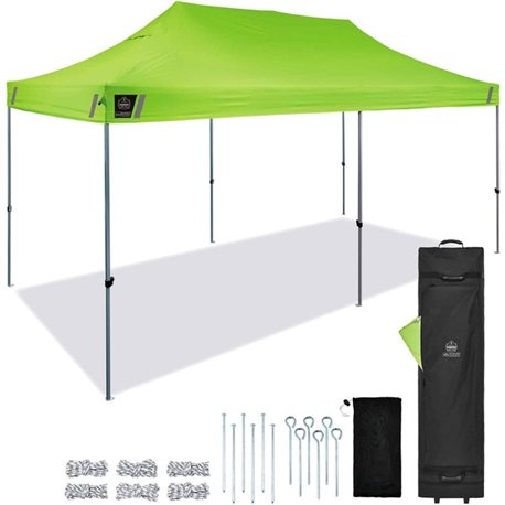 Shax 6015 Heavy-Duty Pop-Up Tent - 10ft x 20ft / 3m x 6m - Canopy StyleLime - Acrylonitrile Butadiene Styrene (ABS), Plastic, Po