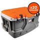 Chill-Its 5171 Industrial Hard Sided Cooler - 12 gal - 72 Can Support - 40 Bottle Support - Orange, Gray - Stainless Steel, Plas