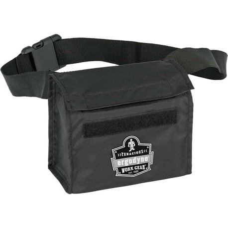 Ergodyne Arsenal 5180 Carrying Case (Waist Pack) Half Mask Respirator - Black - 420D Nylon Body - Waist Strap - 6.5" Height x 3.