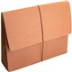 Business Source Letter Recycled File Wallet - 8 1/2" x 11" - 5 1/4" Expansion - Brown - 30% Recycled - 1 Each
