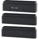 DAC Stax Monitor Riser Block Kit with 2 USB Charging Ports - 6" Length x 1.5" Width x 1.5" Height - Black