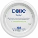 Dixie Basic 8-1/2" Lightweight Paper Plates by GP Pro - 125 / Pack - Microwave Safe - 8.5" Diameter - White - Paper Body - 4 / C