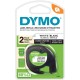 Dymo LetraTag Electronic Labelmaker Tape - 1/2" Width - Direct Thermal - White - Paper - 6 / Box - Easy Peel