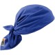Chill-Its 6710FR Evaporative FR Cooling Triangle Hat - 5" Width x 9.5" Height x 7" Length - 6 / Carton - Blue - Cotton, Fabric, 