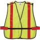 GloWear 8080BAX Non-Certified X-Back Vest - Hook & Loop Closure - Polyester Mesh - Lime - Reflective - 1 Each
