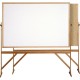 Ghent Reversible Cork Bulletin Board/Whiteboard with Wood Frame - 72" (6 ft) Width x 48" (4 ft) Height - Natural White Cork Surf